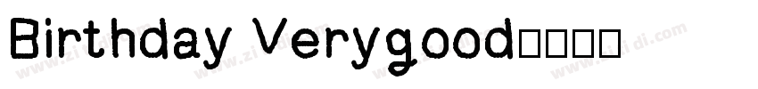 Birthday Verygood字体转换